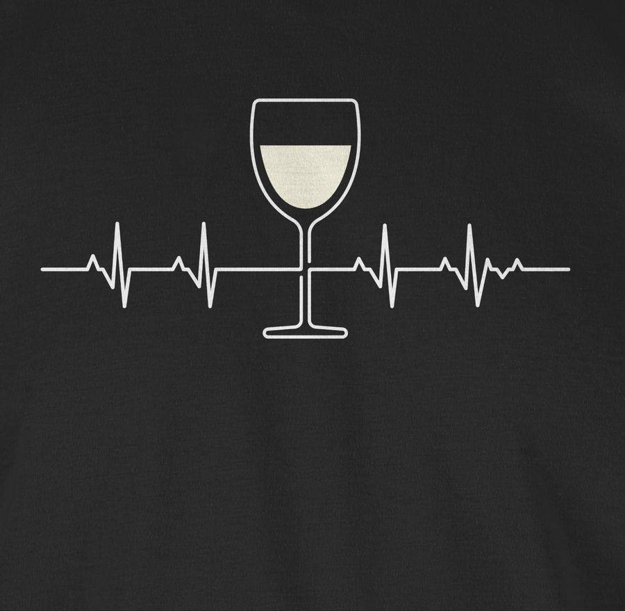 Shirtracer Herzschlag Weißwein Shirts & Mehr Shirtracer