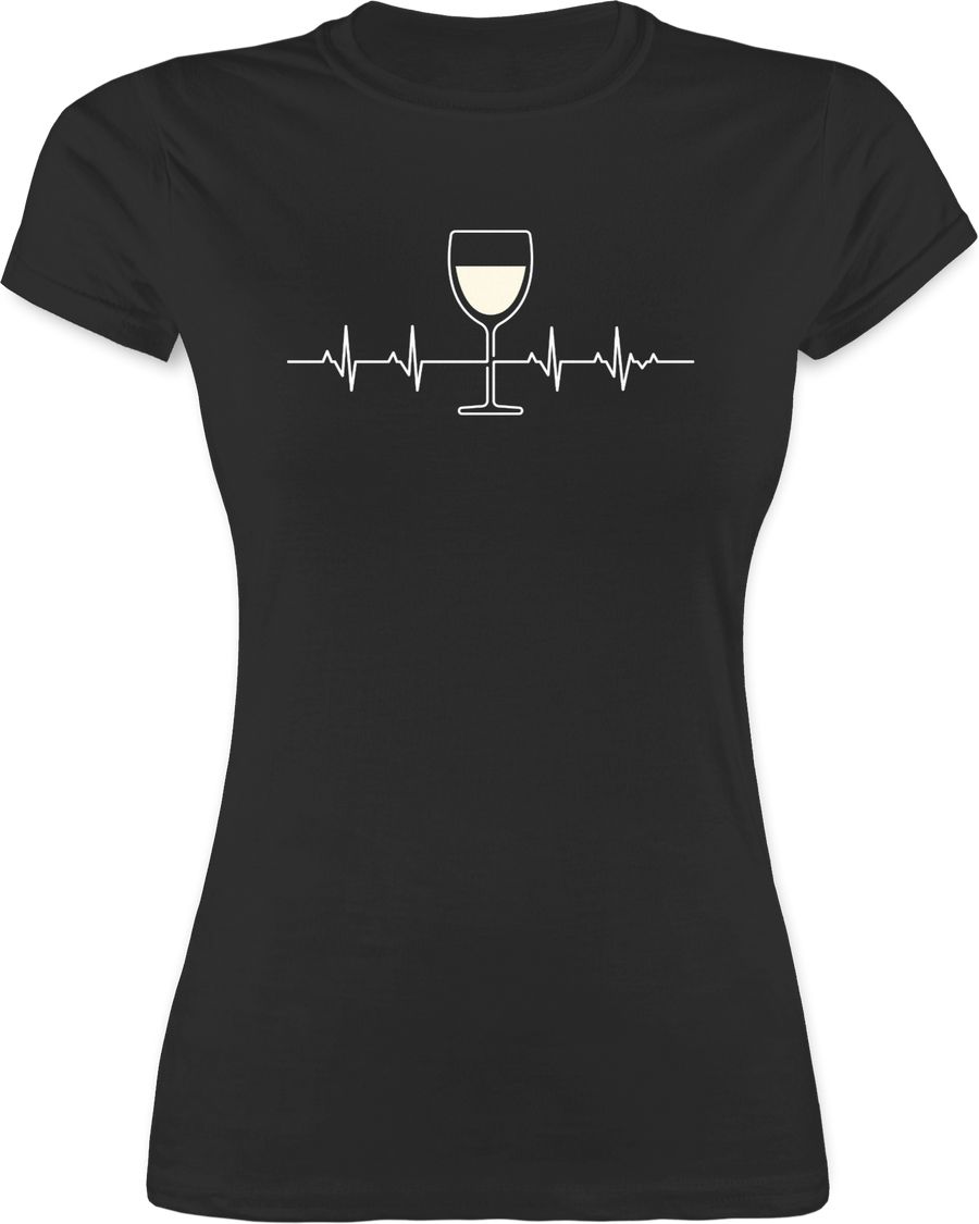 Shirtracer Herzschlag Weißwein Shirts & Mehr Shirtracer