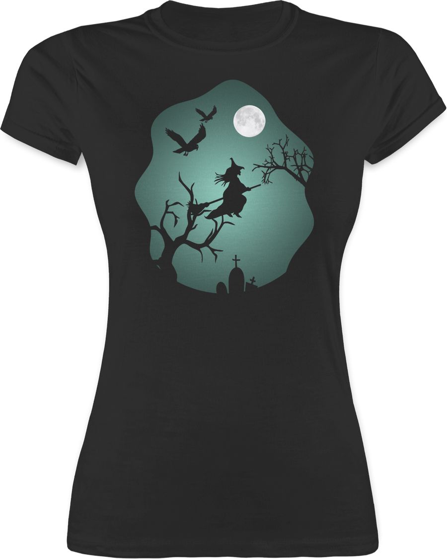 Shirtracer Hexe Mond Grusel Grün Shirts & Mehr Shirtracer