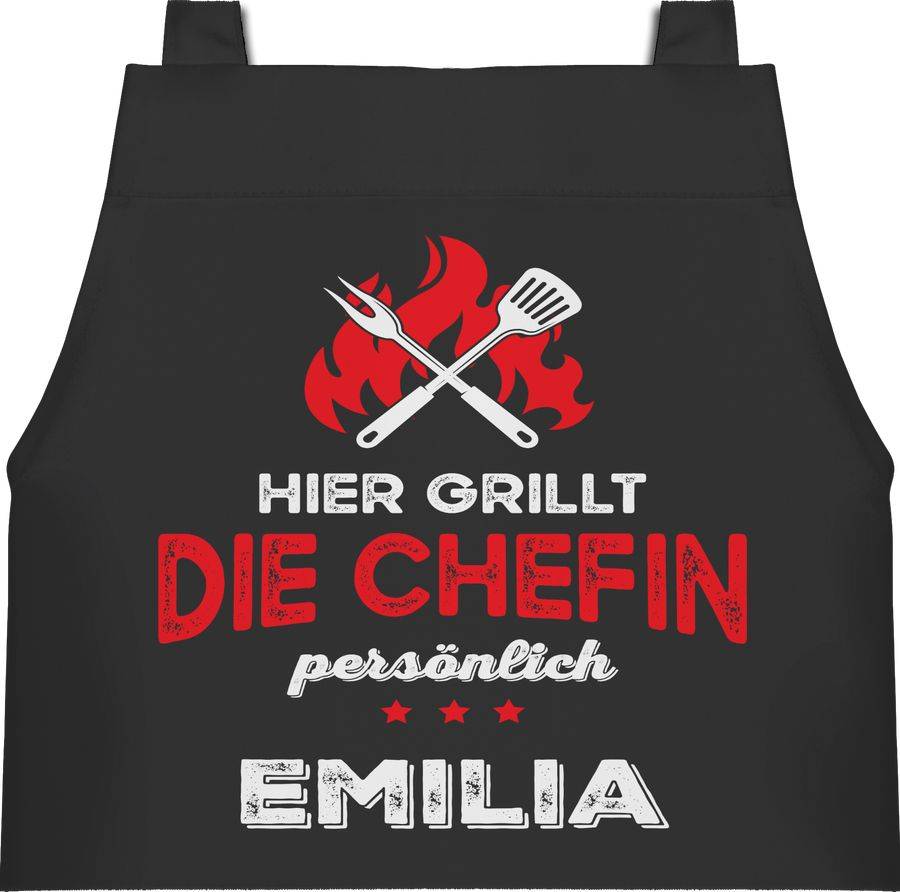 Shirtracer Hier Grillt Die Chefin Persönlich Mit Name - Lustig Grillen Frauen: T-Shirt Gym Shirtracer