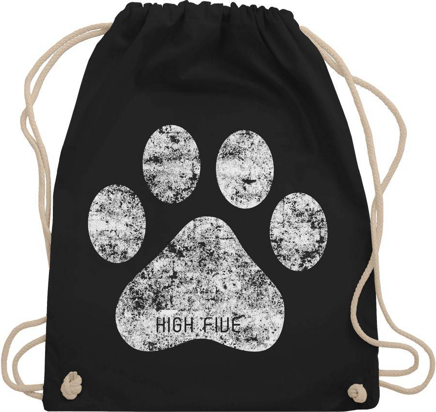 Shirtracer High Five Hunde Pfote: T-Shirt Gym Bag Shirtracer