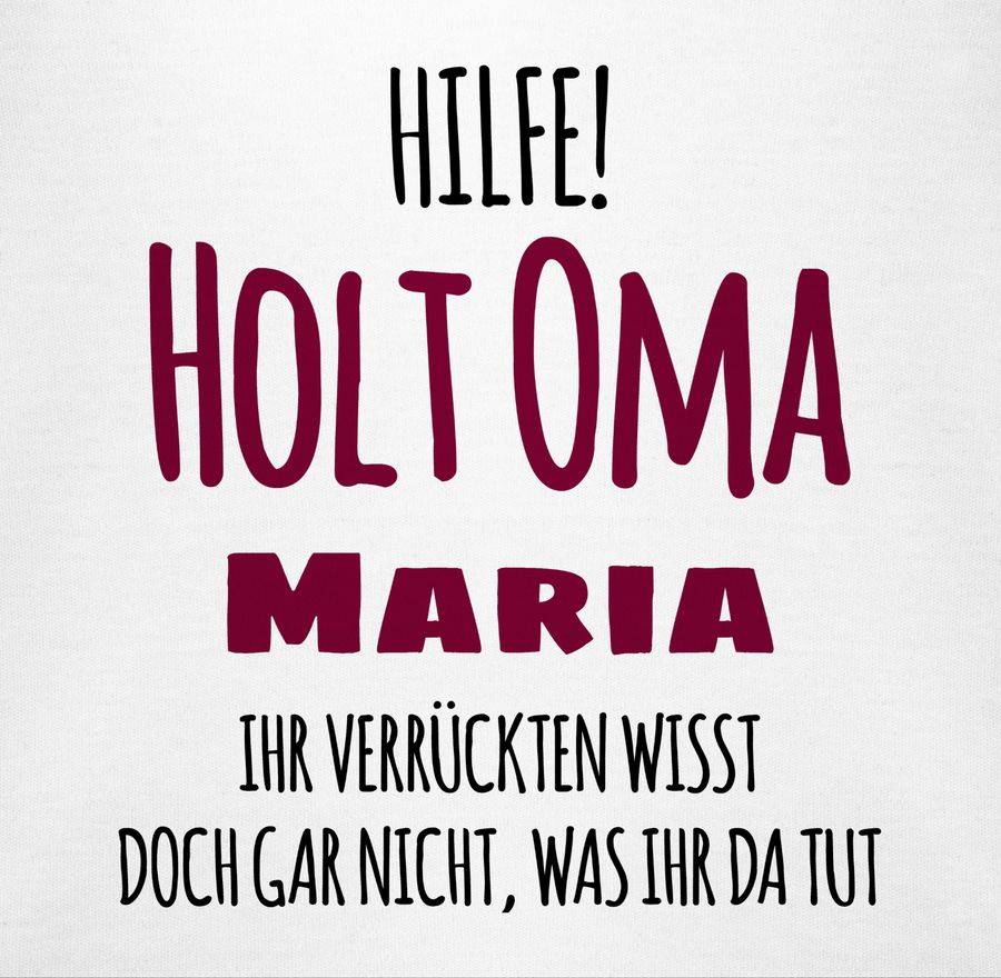 Shirtracer Hilfe Holt Oma - Geschenk Zur Geburt Omi: Tshirt Turnbeutel Shirtracer