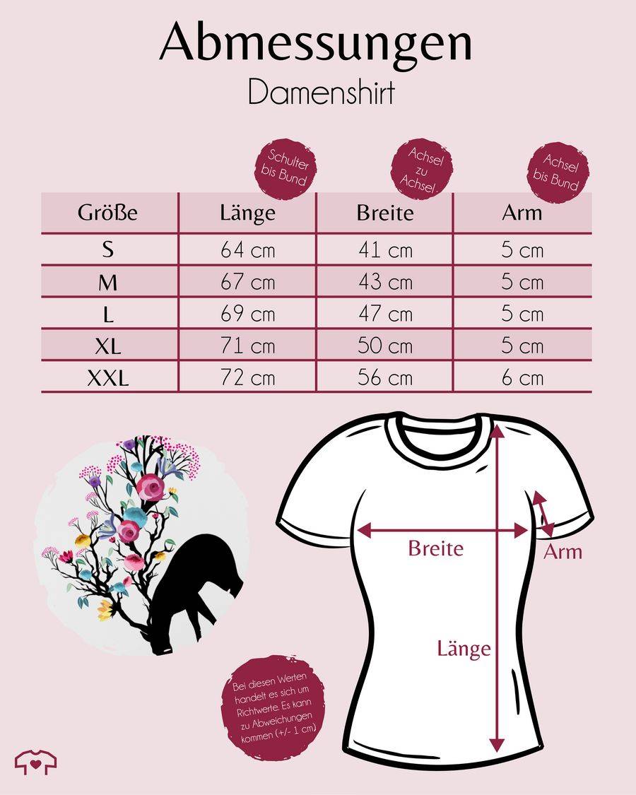 Shirtracer Hirsch Bunte Blumen Schwarz Shirts & Mehr Shirtracer