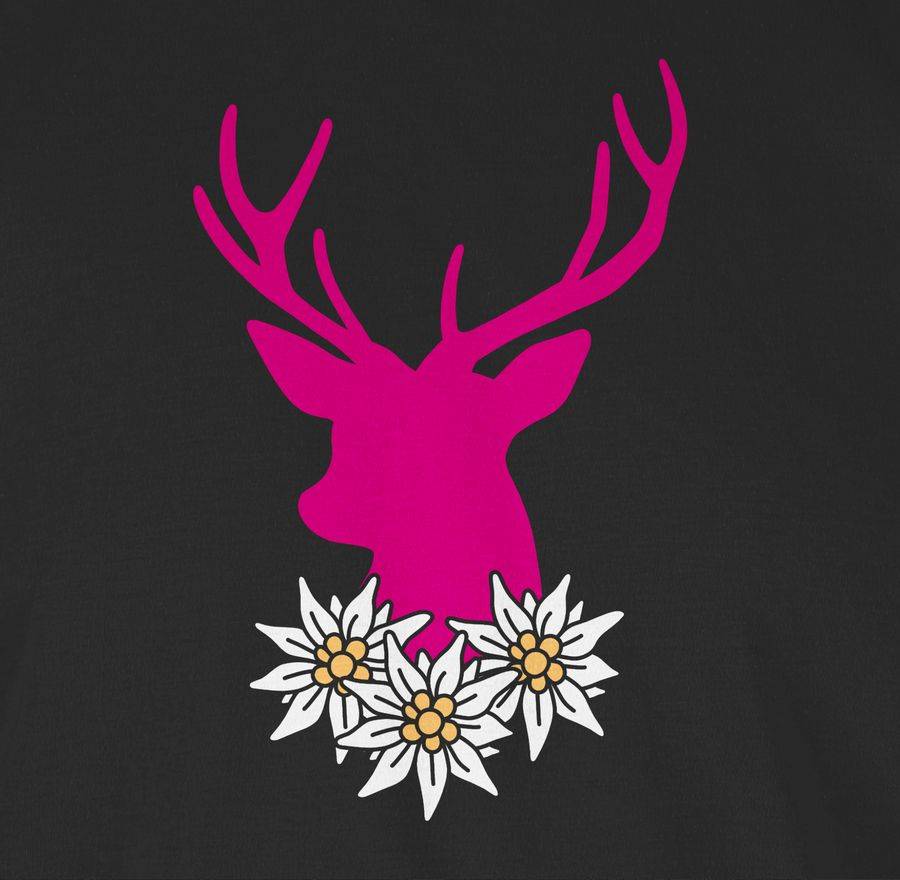 Shirtracer Hirsch In Rosa Mit Edelweiß Shirts & Mehr Shirtracer