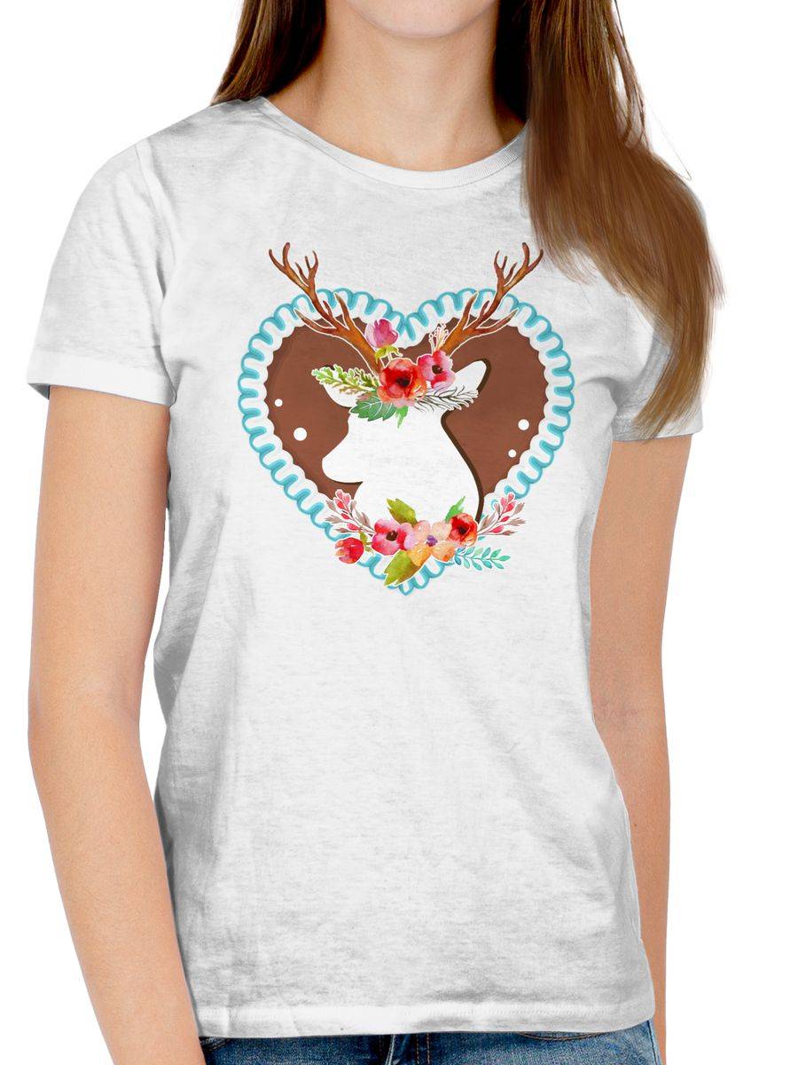 Shirtracer Hirsch Mit Blumen Oktoberfest: T-Shirt Gym Bag Shirtracer