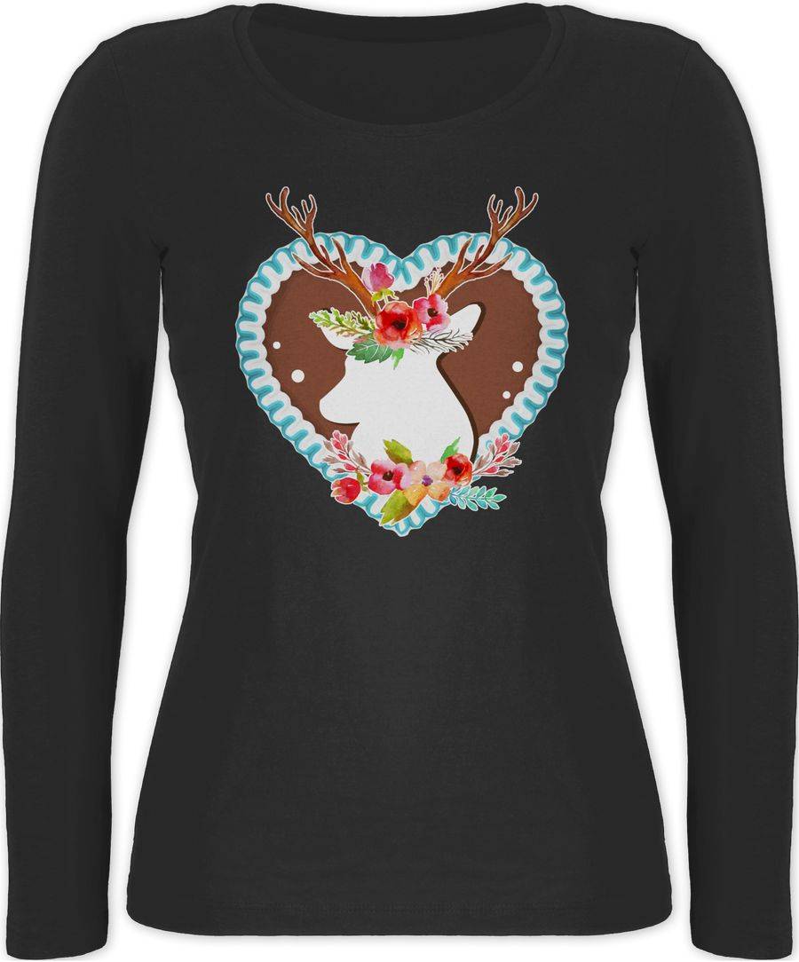 Shirtracer Hirsch mit Blumen Oktoberfest: T-Shirt Gym Bag Shirtracer