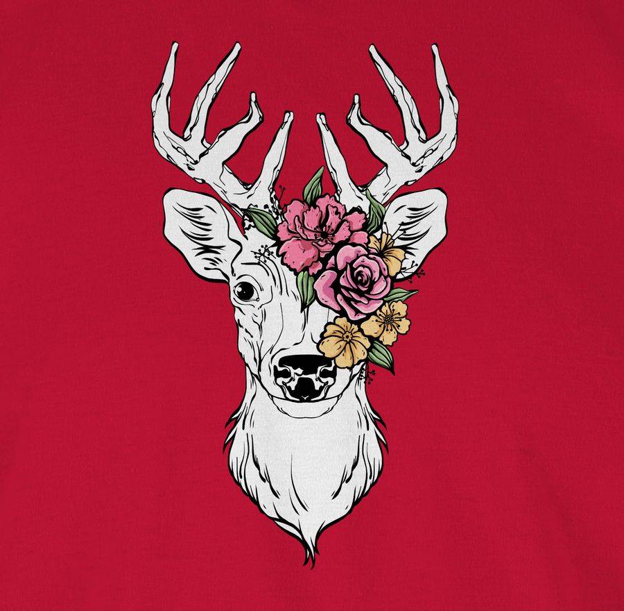 Shirtracer Hirsch Mit Bunten Blumen Shirts & Mehr Shirtracer