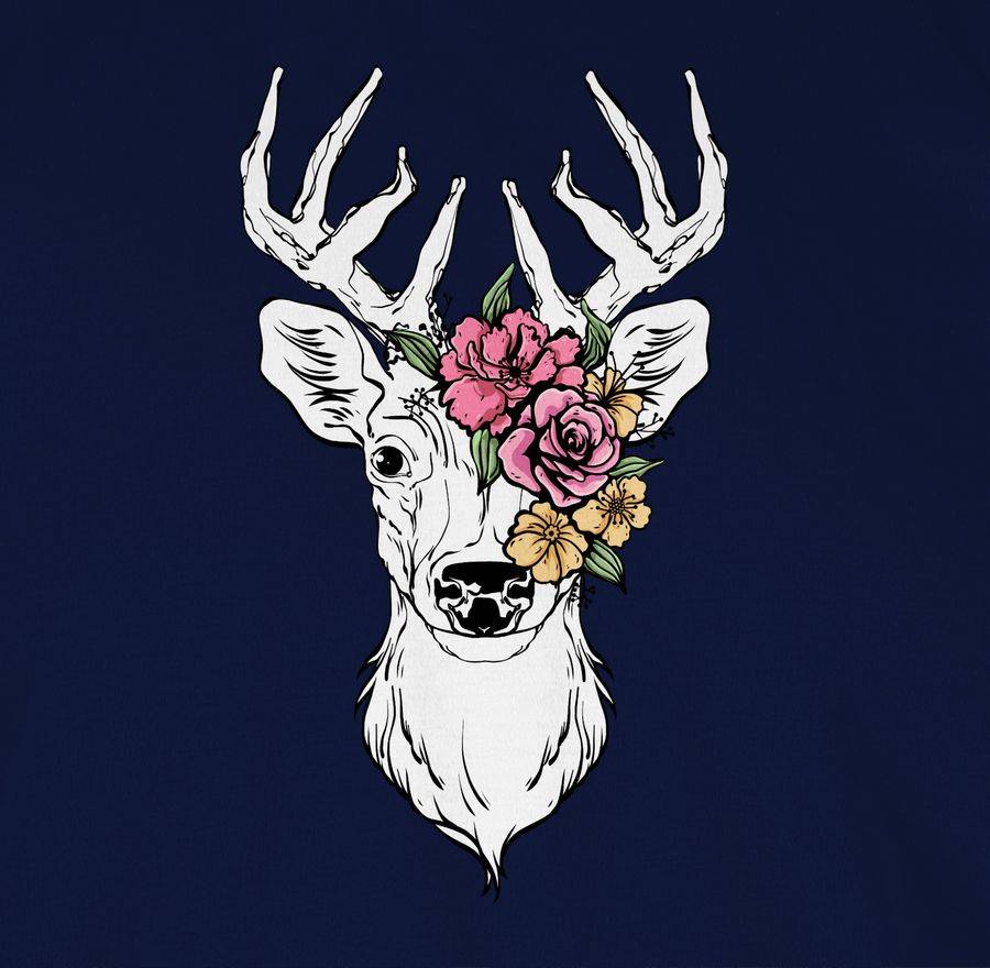 Shirtracer Hirsch Mit Bunten Blumen Shirts & Mehr Shirtracer