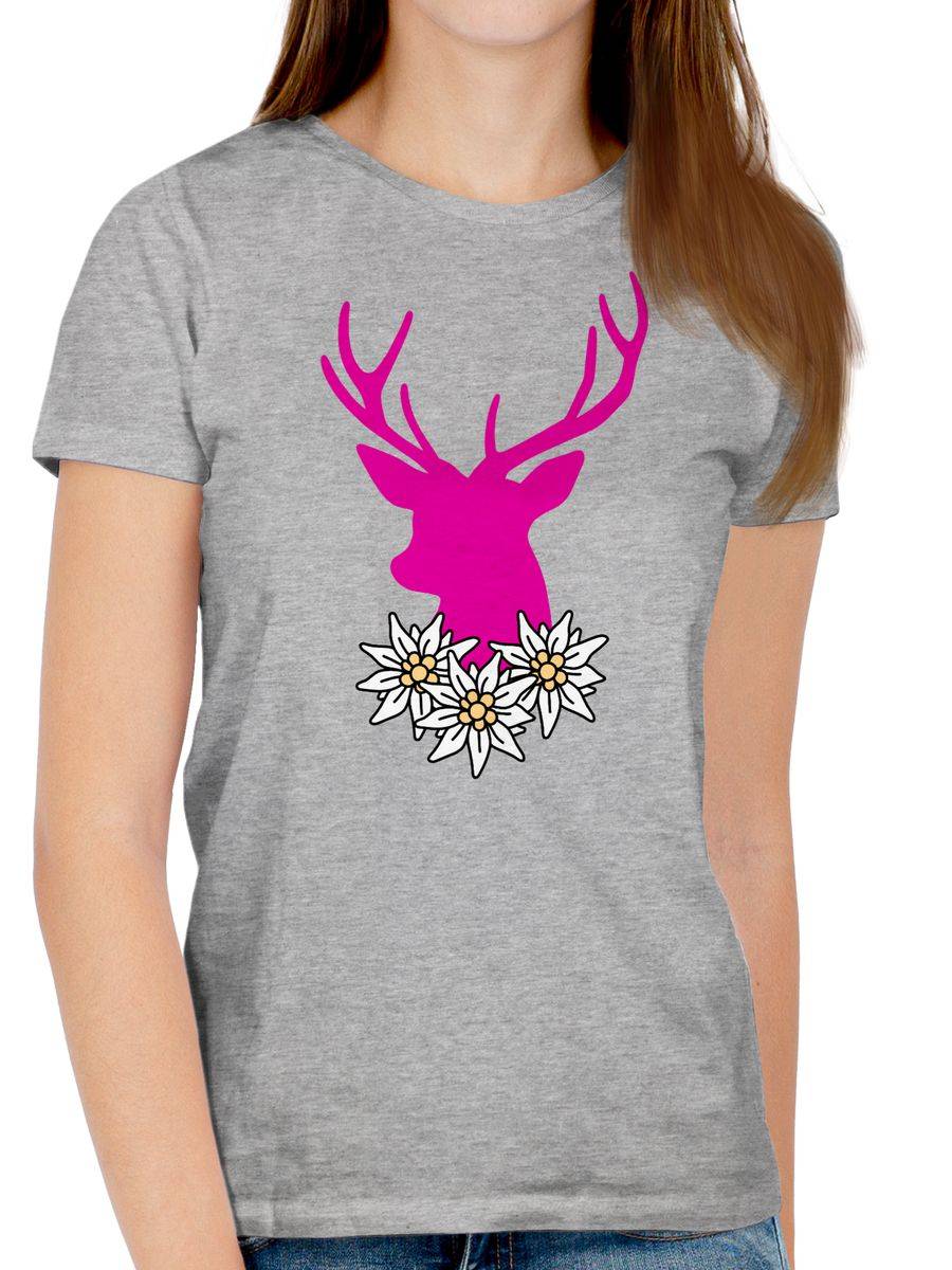 Shirtracer Hirsch Mit Edelweiß: T-Shirt Rucksack Shirtracer
