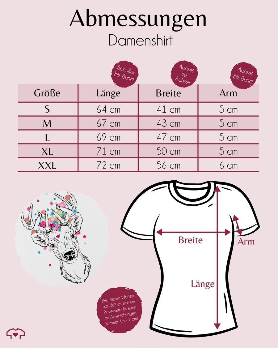 Shirtracer Hirsch Mit Kleinen Blumen - Schwarz: Tshirt Rucksack Shirtracer