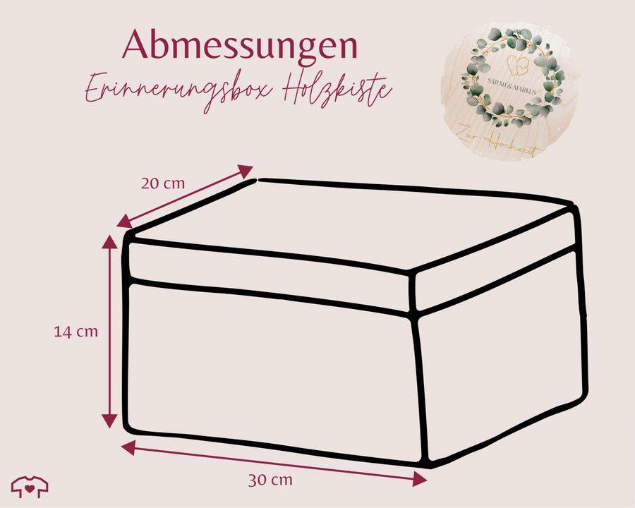 Shirtracer Hochzeits Erinnerungskiste Hochzeitsbox Für Erinnerungen An Ehe Verlobung Und Hochzeit Geschenkidee Für Liebespaare Und Hochzeitsfeiern Shirtracer