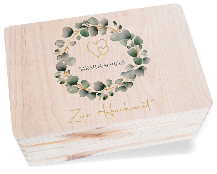 Shirtracer Hochzeits Erinnerungskiste Hochzeitsbox für Erinnerungen an Ehe Verlobung und Hochzeit Geschenkidee für Liebespaare und Hochzeitsfeiern Shirtracer