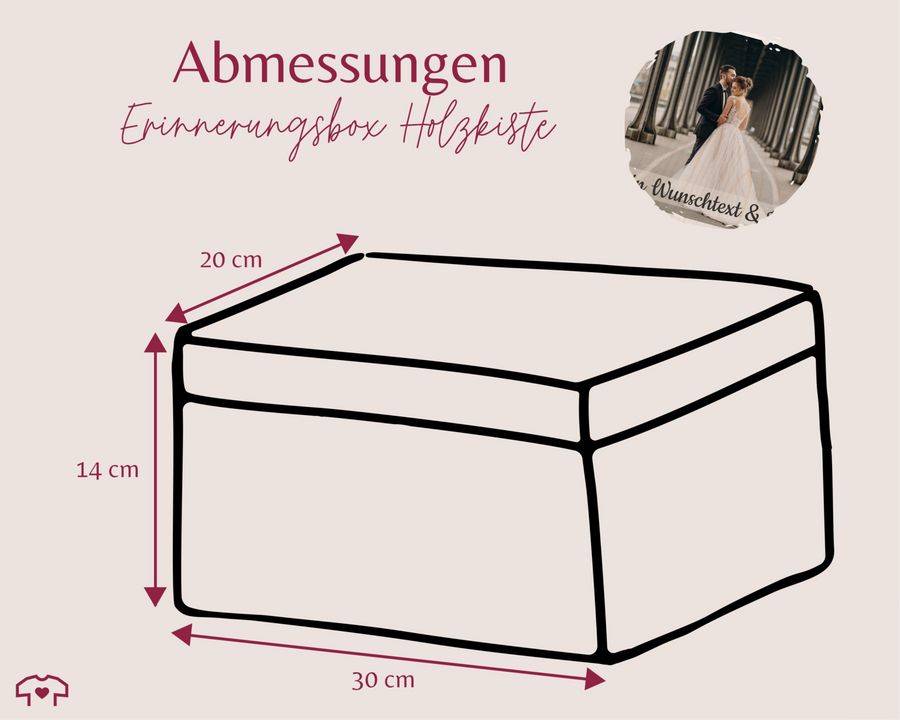 Shirtracer Hochzeitsbox Geschenkbox Hochzeit Mit Foto Und Namen Datum Erinnerungskiste Hochzeit Bilder Shirtracer