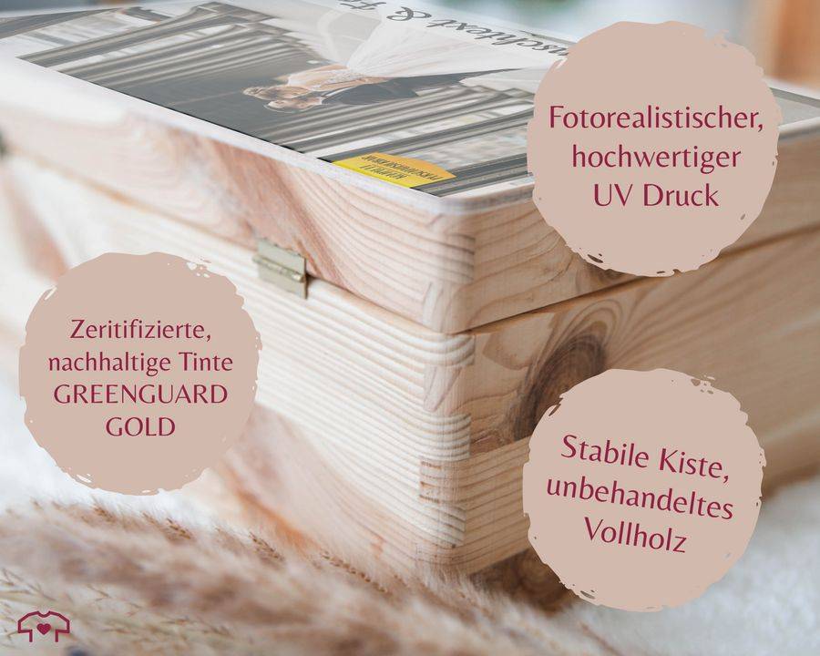 Shirtracer Hochzeitsbox Geschenkbox Hochzeit Mit Foto Und Namen Datum Erinnerungskiste Hochzeit Bilder Shirtracer