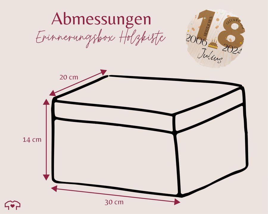 Shirtracer Holzkiste Zum 18. Geburtstag – Geschenkbox Mit Namen Für Männer & Frauen Ideal Für Geburtstagskarten Zum 18ten, Geldgeschenke & Persönliche Geschenke Geschenkverpackung Für Den 18. Geburtstag Shirtracer