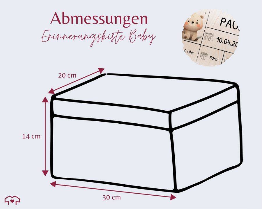 Shirtracer Holzkiste Zur Geburt Baby Personalisierte Mit Bär Baby Erinnerungsbox Geschenk Zur Geburt Shirtracer