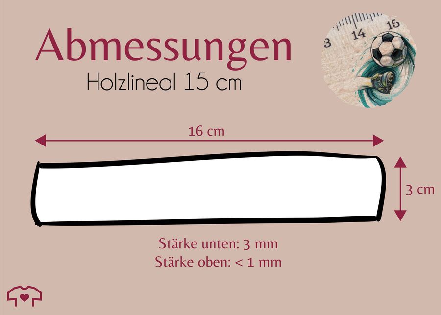 Shirtracer Holzlineal Für Jungen Zum Schulanfang Mit Namen Fußballspieler Geschenk Einschulung Fußballfan Schulkind Lineal Holz Shirtracer