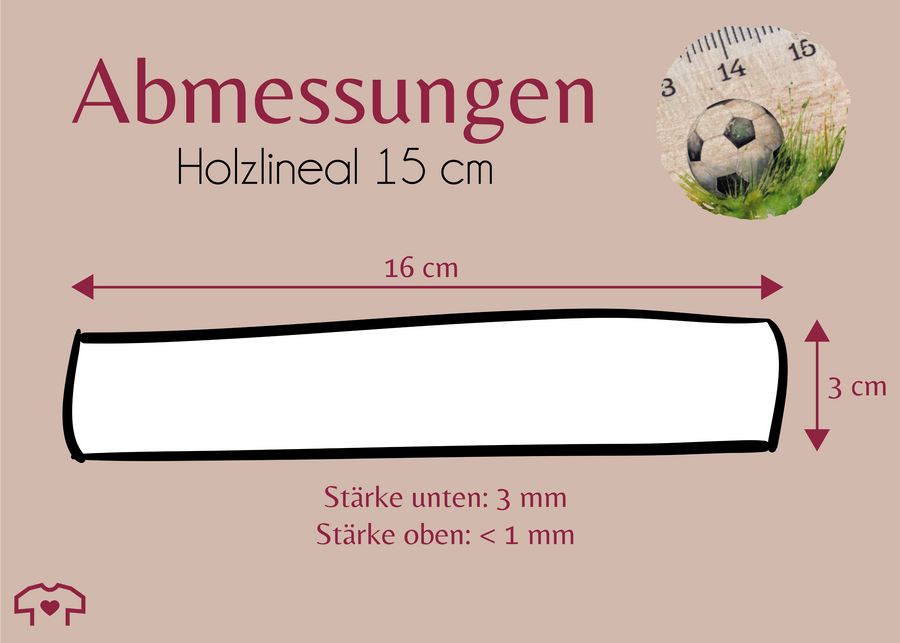 Shirtracer Holzlineal Mit Fußball Motiv Personalisiert Mit Namen Tolles Geschenk Zur Einschulung Jungen Shirtracer