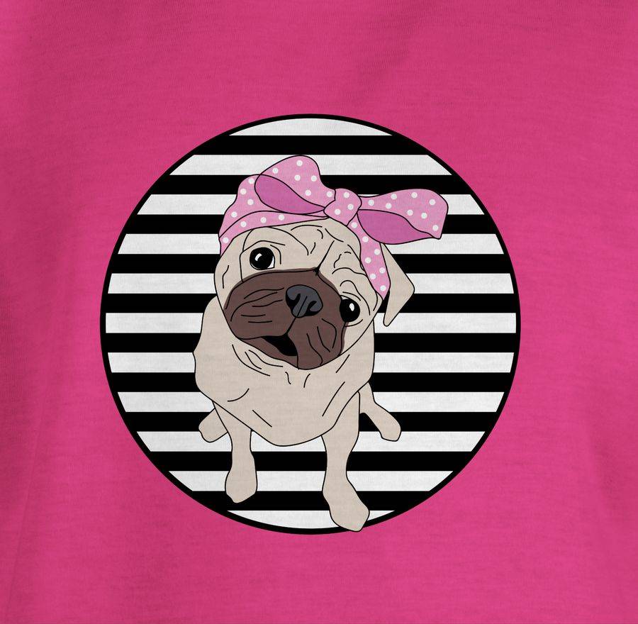 Shirtracer Hund Mit Rosa Tuch: T-Shirt Rucksack Shirtracer