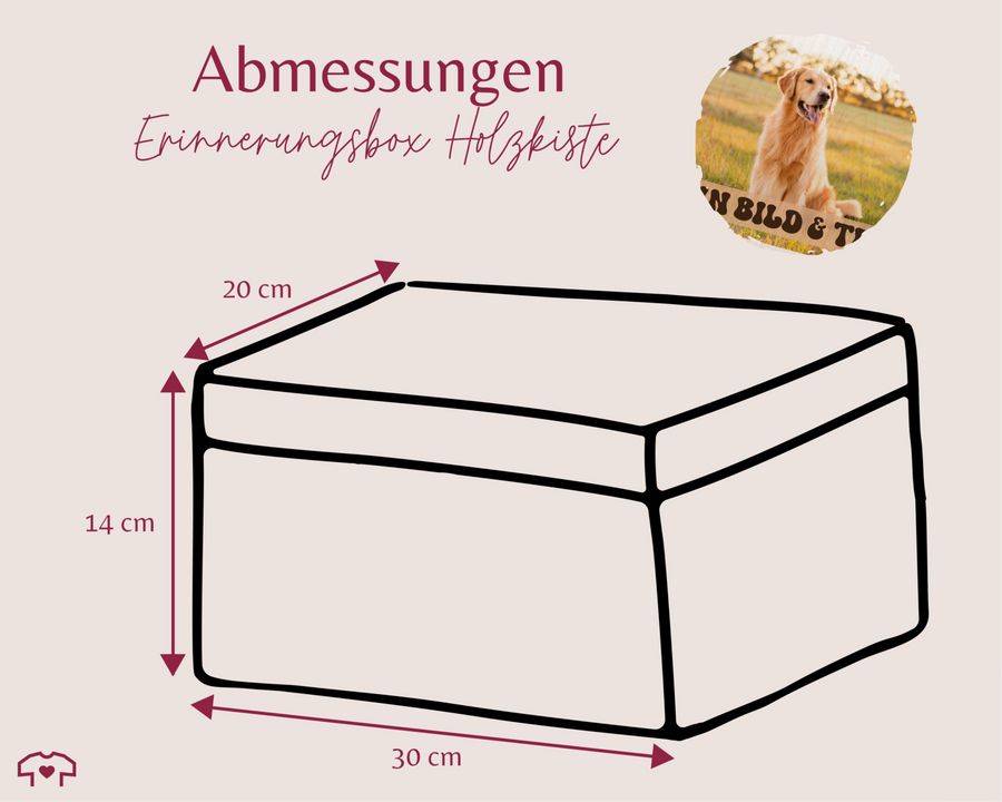 Shirtracer Hunde Erinnerungsbox Hunde Erinnerung Trauer Verstorbener Hund Erinnerungskiste Holzbox Toter Hund Erinnerung Shirtracer
