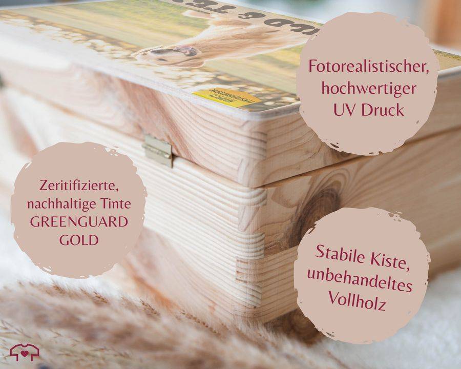 Shirtracer Hunde Erinnerungsbox Hunde Erinnerung Trauer Verstorbener Hund Erinnerungskiste Holzbox Toter Hund Erinnerung Shirtracer