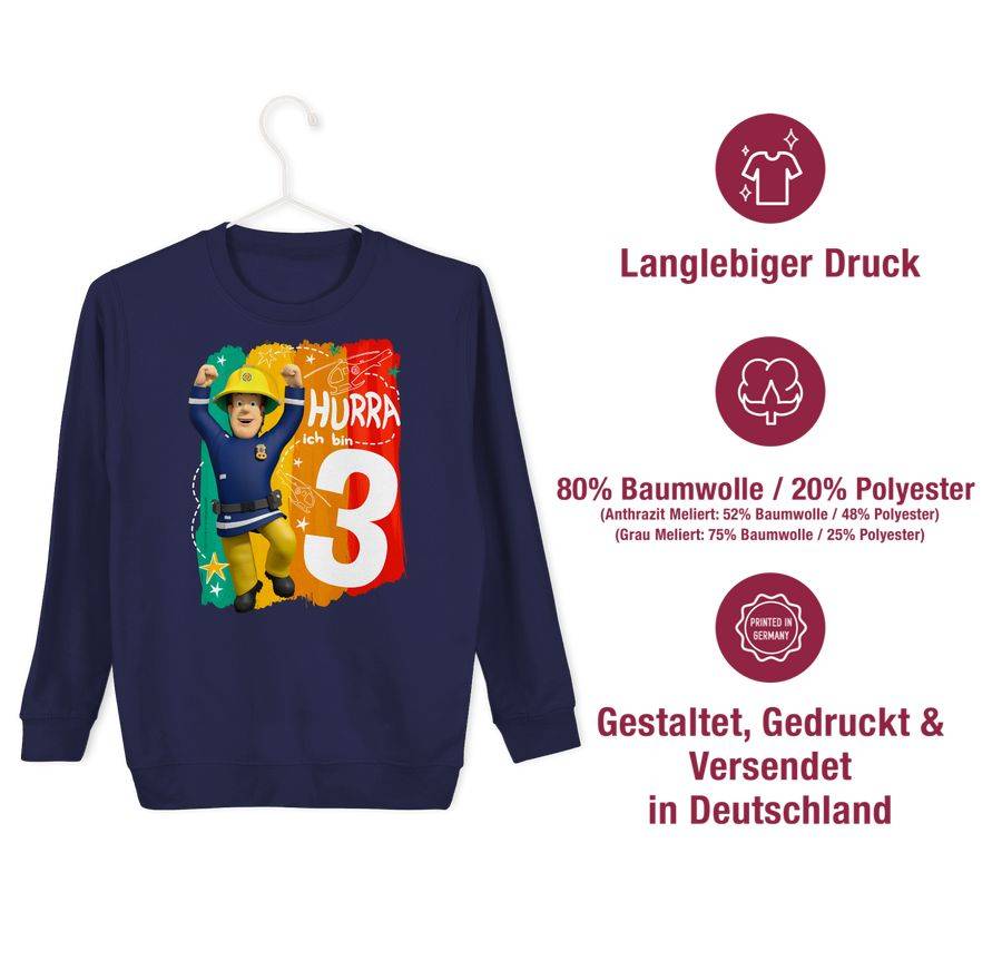 Shirtracer Hurra Ich Bin Drei - Sam Shirts & Mehr Shirtracer