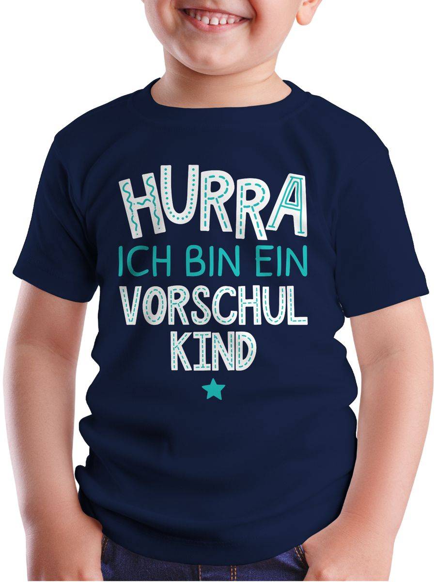 Shirtracer Hurra Ich Bin Ein Vorschulkind Türkis Weiß: T-Shirt Rucksack Shirtracer