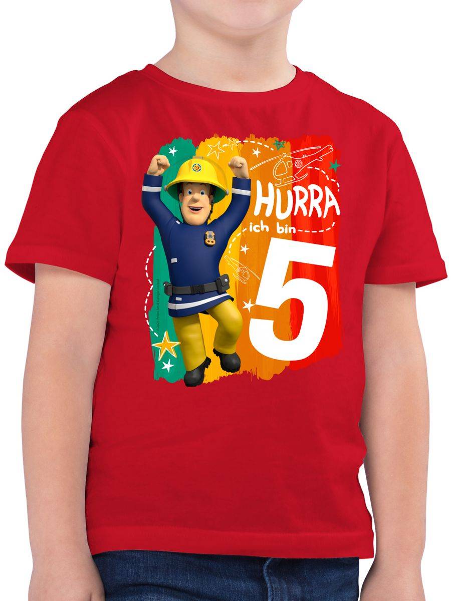 Shirtracer Hurra ich bin Fünf - Sam: T-Shirt Turnbeutel Shirtracer
