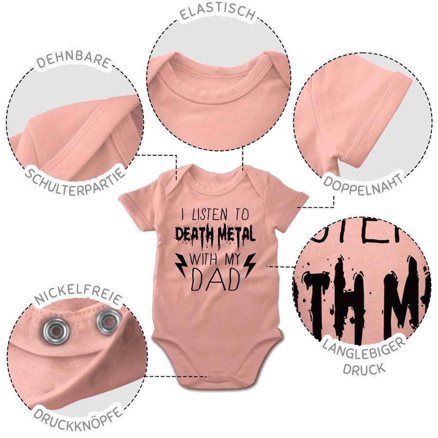 Shirtracer I Listen To Death Metal With My Dad Schwarz Shirts & Mehr Shirtracer