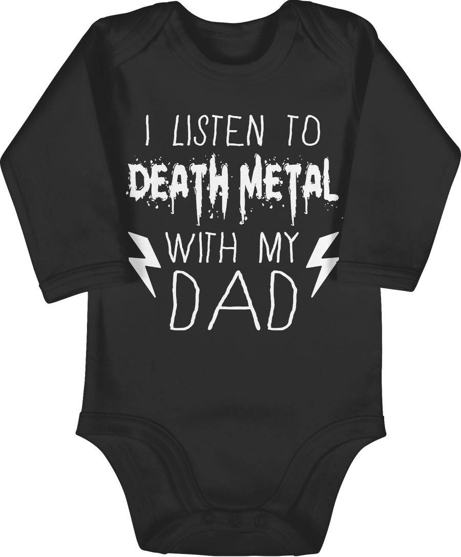 Shirtracer I listen to Death Metal with my dad weiß Shirts & Mehr Shirtracer
