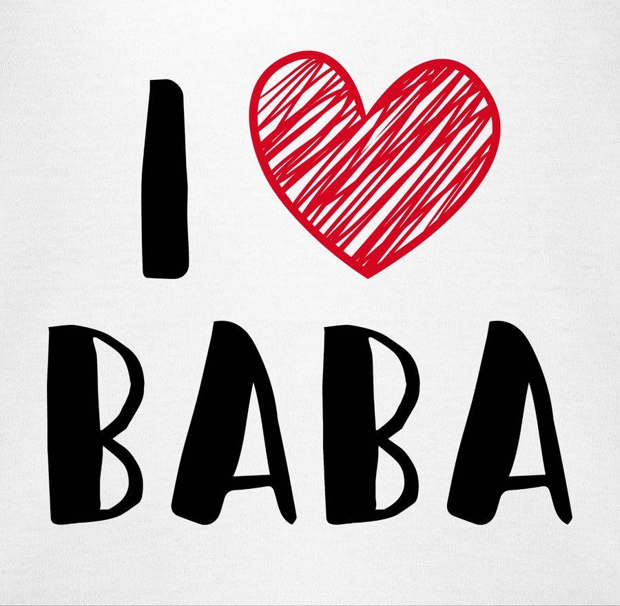 Shirtracer I Love Baba: Tshirt Turnbeutel Shirtracer