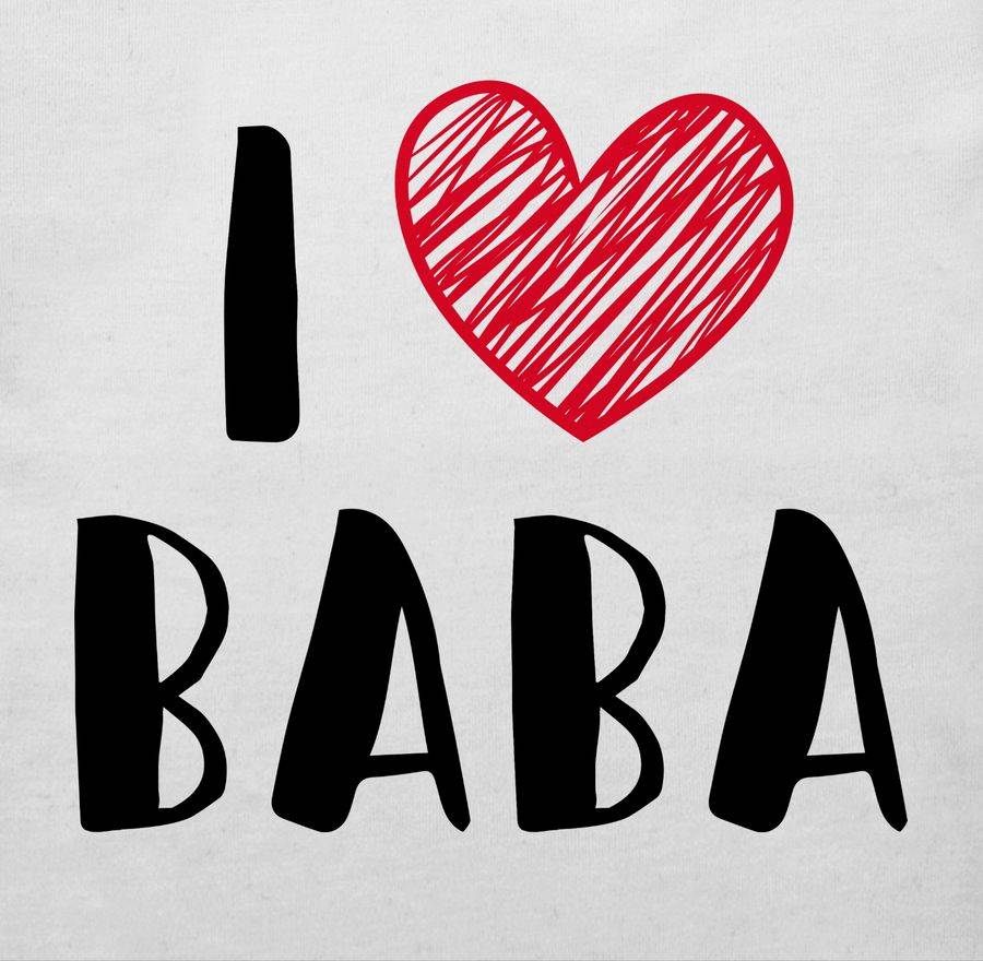Shirtracer I Love Baba: Tshirt Turnbeutel Shirtracer