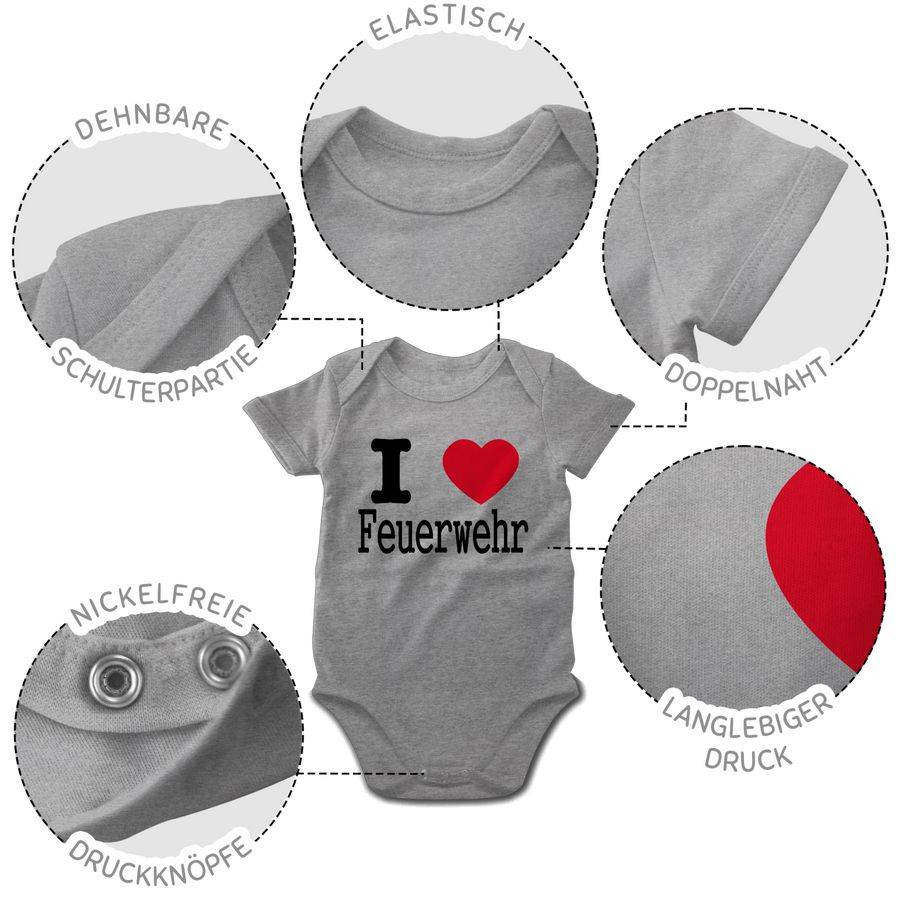 Shirtracer I Love Feuerwehr: Tshirt Gym Bag Shirtracer