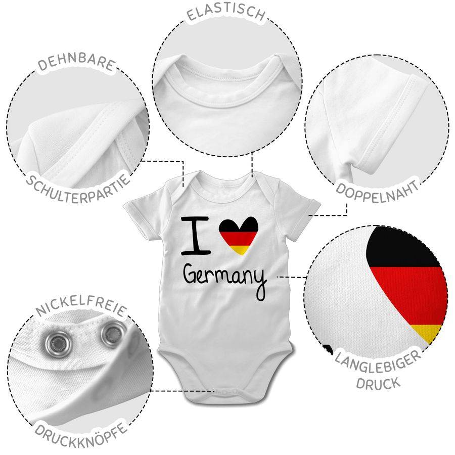 Shirtracer I Love Germany: T-Shirt Turnbeutel Shirtracer