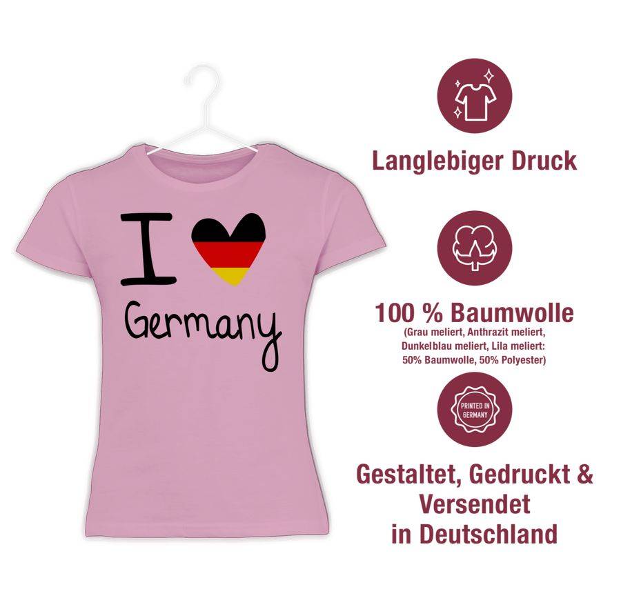 Shirtracer I Love Germany: T-Shirt Turnbeutel Shirtracer