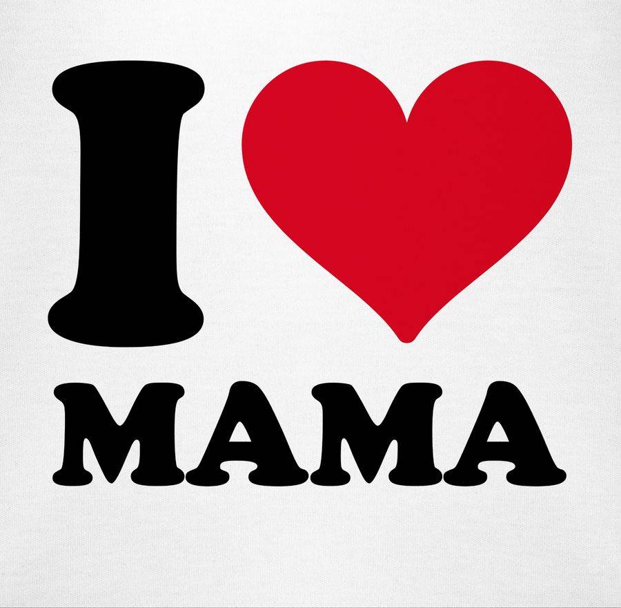 Shirtracer I Love Mama: T-Shirt Turnbeutel Shirtracer