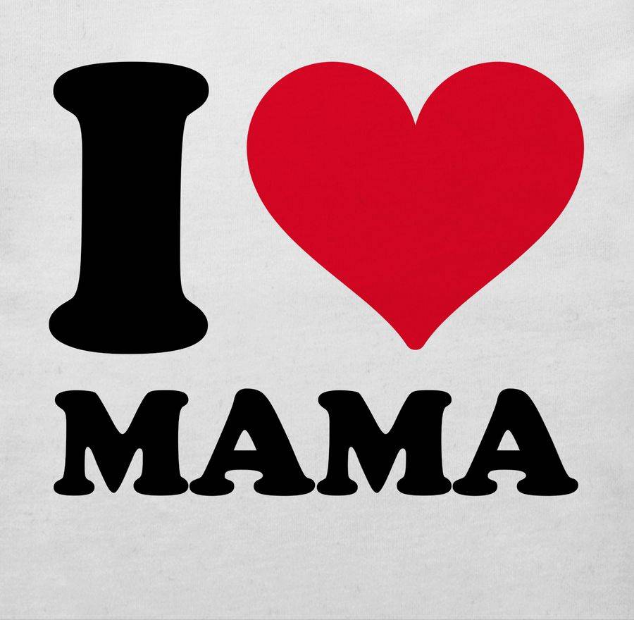 Shirtracer I Love Mama: T-Shirt Turnbeutel Shirtracer