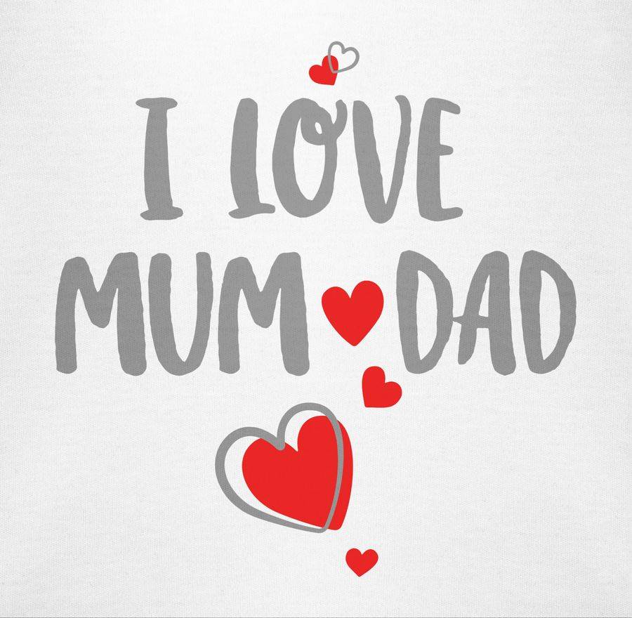 Shirtracer I Love Mum And Dad: Tshirt Turnbeutel Shirtracer