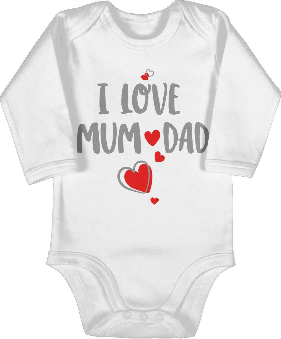 Shirtracer I love Mum and Dad: Tshirt Turnbeutel Shirtracer