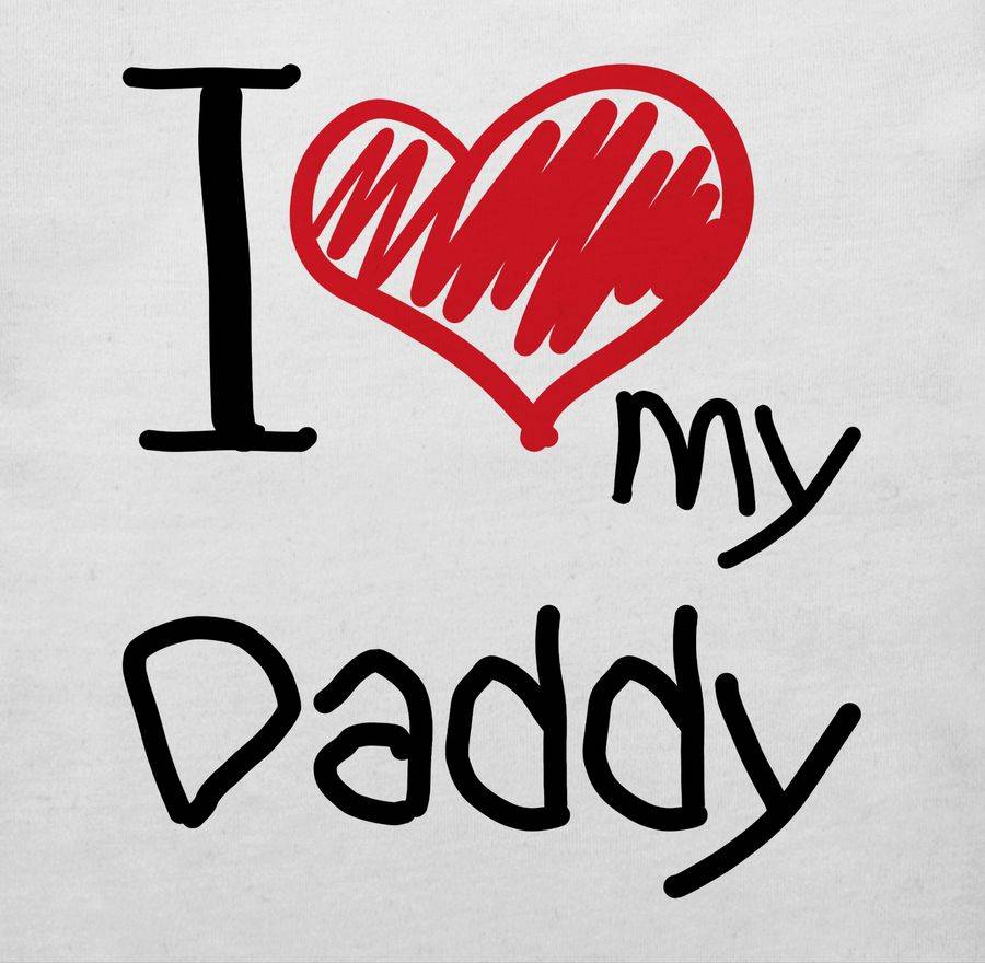 Shirtracer I Love My Daddy Schwarz: Tshirt Rucksack Shirtracer