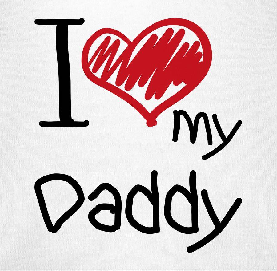 Shirtracer I Love My Daddy Schwarz: Tshirt Rucksack Shirtracer