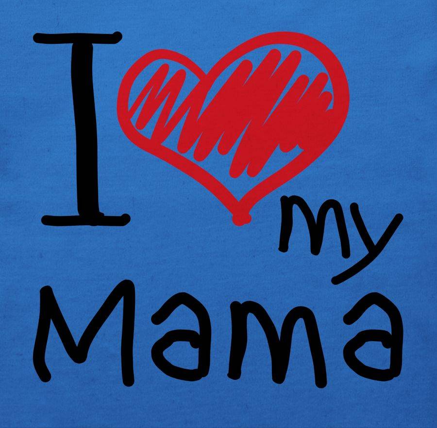 Shirtracer I Love My Mama Schwarz: Tshirt Gym Bag Shirtracer