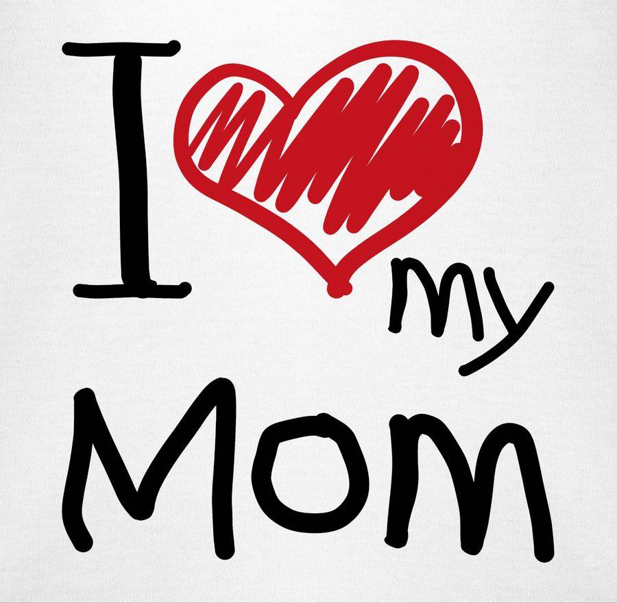 Shirtracer I Love My Mom Schwarz Shirts & Mehr Shirtracer