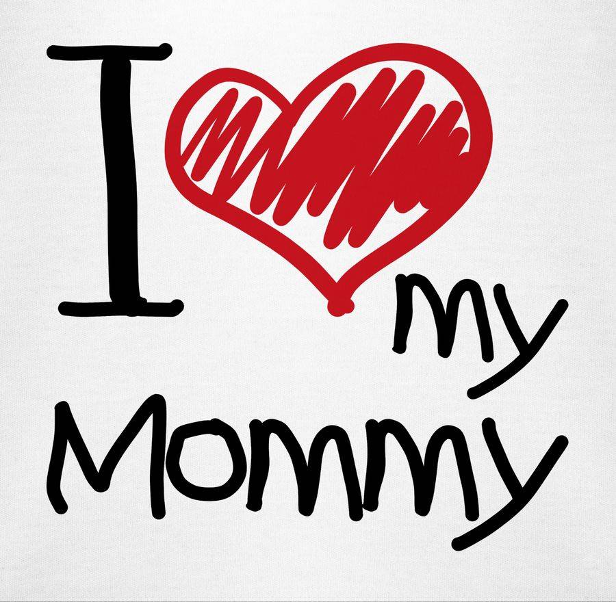 Shirtracer I Love My Mommy - Ich Liebe Meine Mama: Tshirt Turnbeutel Shirtracer