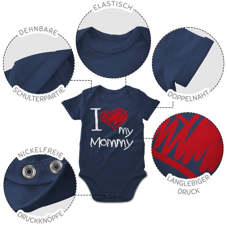 Shirtracer I Love My Mommy Weiß: T-Shirt Rucksack Shirtracer