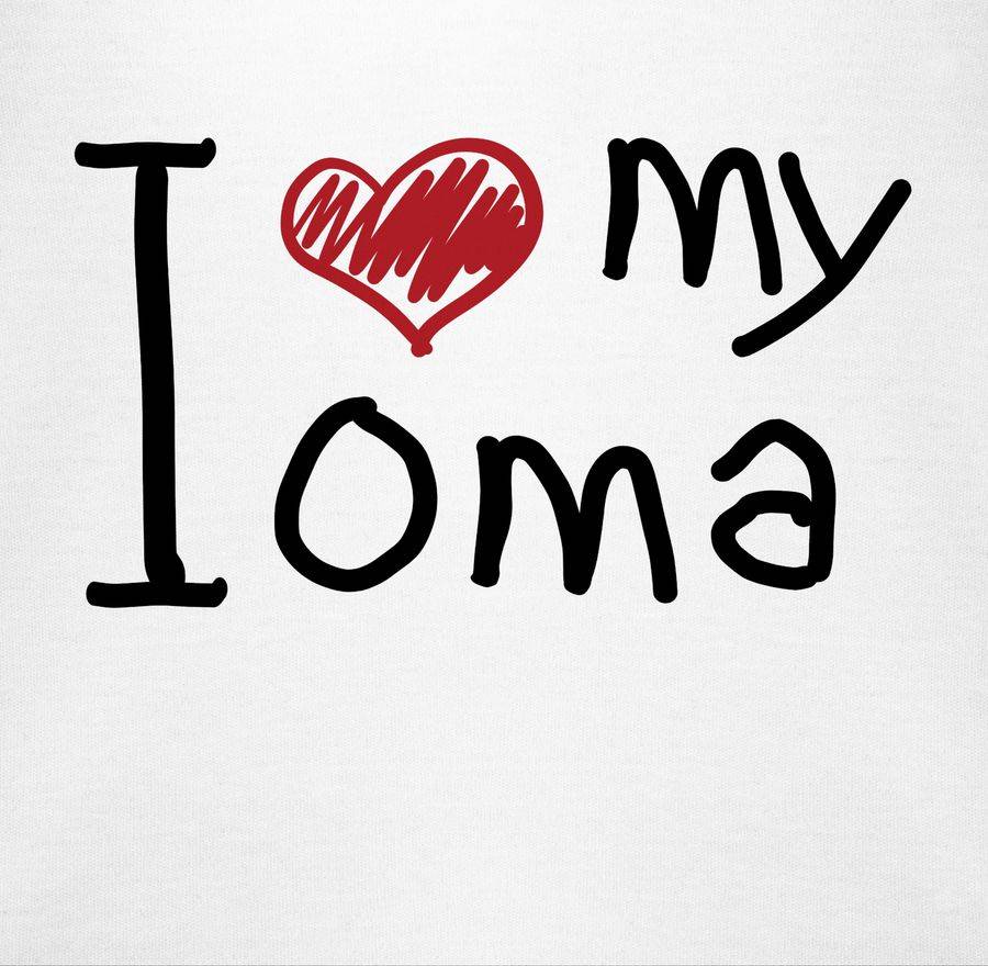 Shirtracer I Love My Oma: Tshirt Turnbeutel Shirtracer