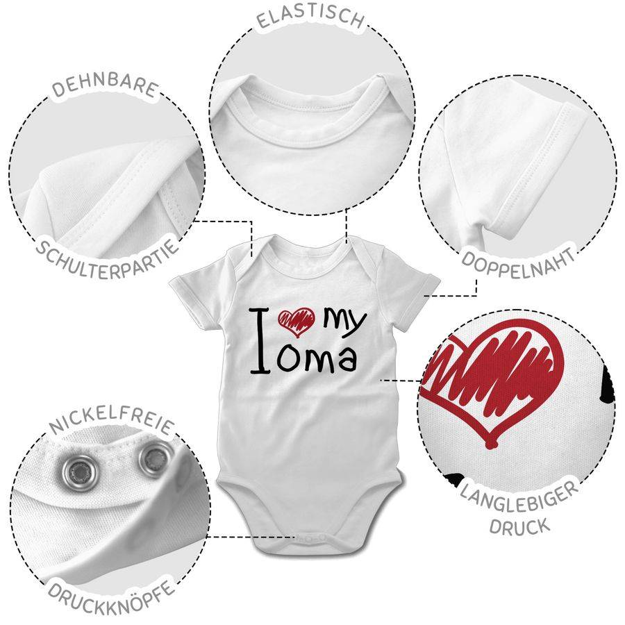 Shirtracer I Love My Oma: Tshirt Turnbeutel Shirtracer