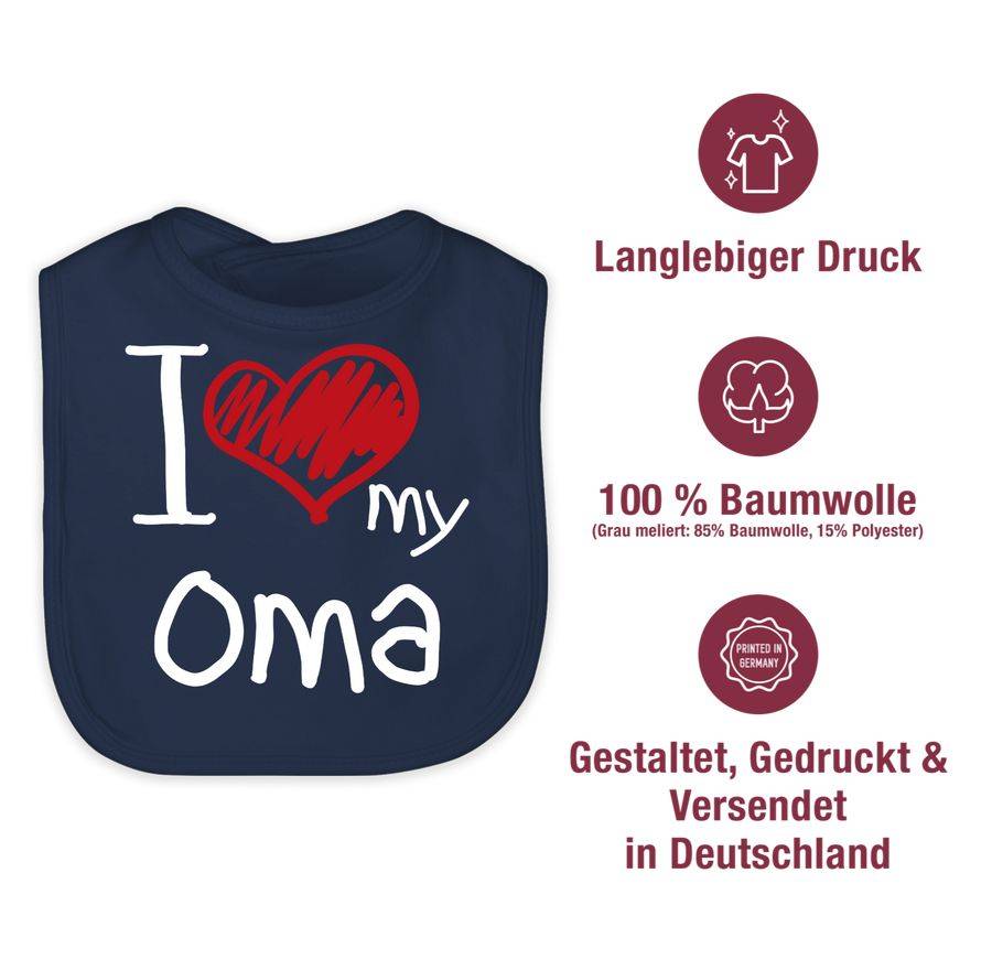 Shirtracer I Love My Oma Weiß Shirts & Mehr Shirtracer