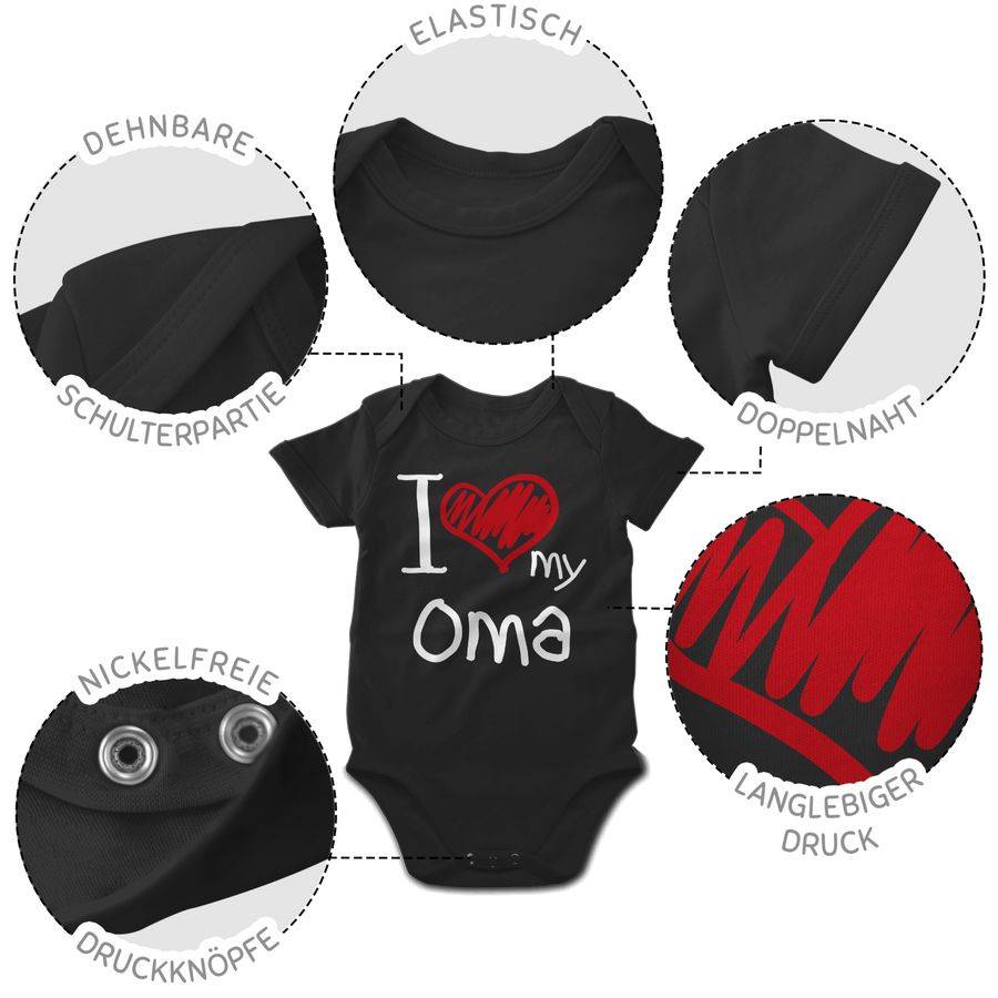 Shirtracer I Love My Oma Weiß Shirts & Mehr Shirtracer