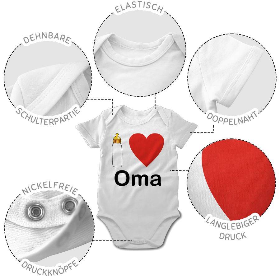 Shirtracer I Love Oma Nuckelflasche Shirts & Mehr Shirtracer